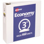 Avery Economy View Binder with Round Rings , 3 Rings, 3" Capacity, 11 x 8.5, White, (5741)