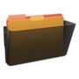 deflecto DocuPocket Stackable Wall Pocket, Letter Size, 13" x 4", Smoke