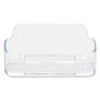 deflecto Horizontal Business Card Holder, Holds 50 Cards, 3.88 x 1.38 x 1.81, Plastic, Clear