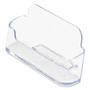 deflecto Horizontal Business Card Holder, Holds 50 Cards, 3.88 x 1.38 x 1.81, Plastic, Clear (DEF70101) View Product Image