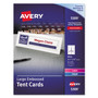 Avery Large Embossed Tent Card, White, 3.5 x 11, 1 Card/Sheet, 50 Sheets/Box (AVE5309) View Product Image