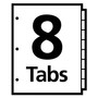 Avery Write and Erase Big Tab Paper Dividers, 8-Tab, 11 x 8.5, White, White Tabs, 1 Set