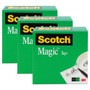 Scotch Magic Tape Refill, 1" Core, 0.5" x 36 yds, Clear, 3/Pack (MMM810H3) View Product Image