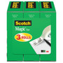 Scotch Magic Tape Refill, 1" Core, 0.5" x 36 yds, Clear, 3/Pack