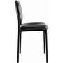 HON VL606 Stacking Guest Chair without Arms, Bonded Leather Upholstery, 21.25" x 21" x 32.75", Black Seat, Black Back, Black Base