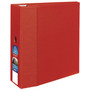 Avery Heavy-Duty Non-View Binder with DuraHinge, Locking One Touch EZD Rings and Thumb Notch, 3 Rings, 5" Capacity, 11 x 8.5, Red