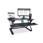 Victor High Rise Height Adjustable Standing Desk with Keyboard Tray, 36" x 31.25" x 5.25" to 20", Gray/Black