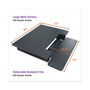 Victor High Rise Height Adjustable Standing Desk with Keyboard Tray, 36" x 31.25" x 5.25" to 20", Gray/Black