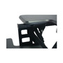 Victor High Rise Height Adjustable Standing Desk with Keyboard Tray, 36" x 31.25" x 5.25" to 20", Gray/Black