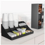 Mind Reader 11-Compartment Coffee Condiment Organizer, 18.25 x 6.63 x 9.78, Black