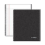 Cambridge Wirebound Business Notebook, 1-Subject, Wide/Legal Rule, Black Linen Cover, (80) 11 x 8.5 Sheets