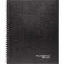 Cambridge Wirebound Business Notebook, 1-Subject, Wide/Legal Rule, Black Linen Cover, (80) 11 x 8.5 Sheets