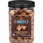 Office Snax Peanut Butter Filled Pretzels - Resealable Tub - Peanut Butter - 1.50 lb