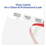 Avery Print and Apply Index Maker Clear Label Dividers, Big Tab, 8-Tab, 11 x 8.5, White, 5 Sets