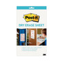 Post-it Dry Erase Sheets, Laminate Film Surface, 7" x 11.3", White, 3/Pack
