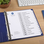 Avery Customizable Table of Contents Ready Index Black and White Dividers, 15-Tab, 1 to 15, 11 x 8.5, White, 6 Sets