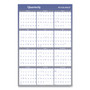 AT-A-GLANCE Vertical/Horizontal Erasable Quarterly/Monthly Wall Planner, 24 x 36, White/Blue Sheets, 12-Month (Jan to Dec): 2025