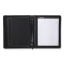 Samsill Leather Multi-Ring Zippered Portfolio, Two-Part, 1" Cap, 11 x 13 1/2, Black
