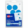 Avery 1-1/4" Color-Coding Labels - 1 1/4" Diameter - Removable Adhesive - Round - Laser, Inkjet - Light Blue