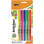 BIC Brite Liner - Chisel Marker Point - Fluorescent Blue, Fluorescent Green, Fluorescent Orange, Fluorescent Pink, Fluorescent Yellow Ink - Water Based
