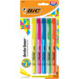 BIC Brite Liner - Chisel Marker Point - Fluorescent Blue, Fluorescent Green, Fluorescent Orange, Fluorescent Pink, Fluorescent Yellow Ink - Water Based