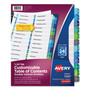Avery Ready Index Double Column Table of Content Dividers, 24 tabs - 24 x Divider(s) - 1-24 - 24 Tab(s)/Set - 8.5" Divider Width x 11" Divider Length - 3 Hole Punched