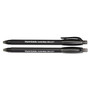 Paper Mate ComfortMate Ultra Ballpoint Pen, Retractable, Fine 0.8 mm, Black Ink, Black Barrel, Dozen