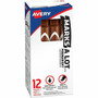 Avery Marks A Lot Marks-A-Lot Desk-Style Permanent Markers - Large - 4.7625 mm Chisel Marker Point - Brown Ink - Brown Plastic Barrel