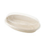 World Centric PLA Lids for Fiber Burrito Bowls, 9.7" Diameter, Clear, Plastic, 300/Carton