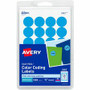Avery Removable Color-Coding Labels, 3/4" Diameter, 1,008 Labels (5461) - 3/4" Diameter - Removable Adhesive - Round - Laser, Inkjet - Light Blue