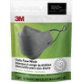 3M Daily Face Masks - Recommended for: Face, Indoor, Outdoor, Office, Transportation - Cotton, Fabric - Gray - Lightweight, Breathable, Adjustable, Elastic Loop, Nose Clip, Comfortable, Washable - (MMMRFM10010)