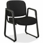 Lorell Upholstered Guest Chair - Black Seat Color - Fabric, Plywood Seat Material - Black Back Color - Fabric, Plywood Back Material - Metal Frame Material