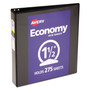 Avery Economy View Binder with Round Rings , 3 Rings, 1.5" Capacity, 11 x 8.5, Black, (5725) View Product Image