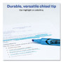 Avery HI-LITER Desk-Style Highlighters, Fluorescent Blue Ink, Chisel Tip, Blue/Black Barrel, Dozen