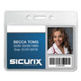 SICURIX Badge Holder, Horizontal, 2.13 x 3.38, Clear, 12/Pack (BAU67810) View Product Image