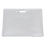 SICURIX Badge Holder, Horizontal, 2.13 x 3.38, Clear, 12/Pack