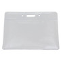 SICURIX Badge Holder, Horizontal, 2.13 x 3.38, Clear, 12/Pack