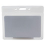 SICURIX Badge Holder, Horizontal, 2.13 x 3.38, Clear, 12/Pack