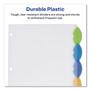 Avery Insertable Style Edge Tab Plastic Dividers, 5-Tab, 11 x 8.5, Translucent, 1 Set
