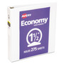 Avery Economy View Binder with Round Rings , 3 Rings, 1.5" Capacity, 11 x 8.5, White, (5726) View Product Image