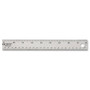 Westcott Stainless Steel Office Ruler With Non Slip Cork Base, Standard/Metric, 18" Long