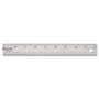 Westcott Stainless Steel Office Ruler With Non Slip Cork Base, Standard/Metric, 18" Long
