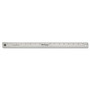 Westcott Stainless Steel Office Ruler With Non Slip Cork Base, Standard/Metric, 18" Long