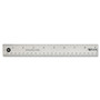 Westcott Stainless Steel Rulers - 18" Length x 1" Width - 1/16, 1/32 Graduations - Metric, Imperial Measuring System - Stainless Steel - Stainless Steel - (ACM10417)