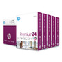 HP Papers Premium24 Paper, 98 Bright, 24 lb Bond Weight, 8.5 x 11, Ultra White, 500 Sheets/Ream, 5 Reams/Carton