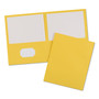 Avery Two-Pocket Folder, 40-Sheet Capacity, 11 x 8.5, Yellow, 25/Box (AVE47992) View Product Image
