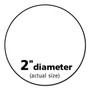 Avery Round Print-to-the Edge Labels with Sure Feed and Easy Peel, 2" dia, Glossy Clear, 120/PK