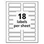 Avery Removable File Folder Labels with Sure Feed Technology, 0.94 x 3.44, White, 18/Sheet, 25 Sheets/Pack