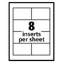 Avery Pin-Style Badge Holder with Laser/Inkjet Insert, Top Load, 3.5 x 2.25, White, 100/Box