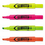 Avery HI-LITER Desk-Style Highlighters, Assorted Ink Colors, Chisel Tip, Assorted Barrel Colors, 4/Set AVE24063